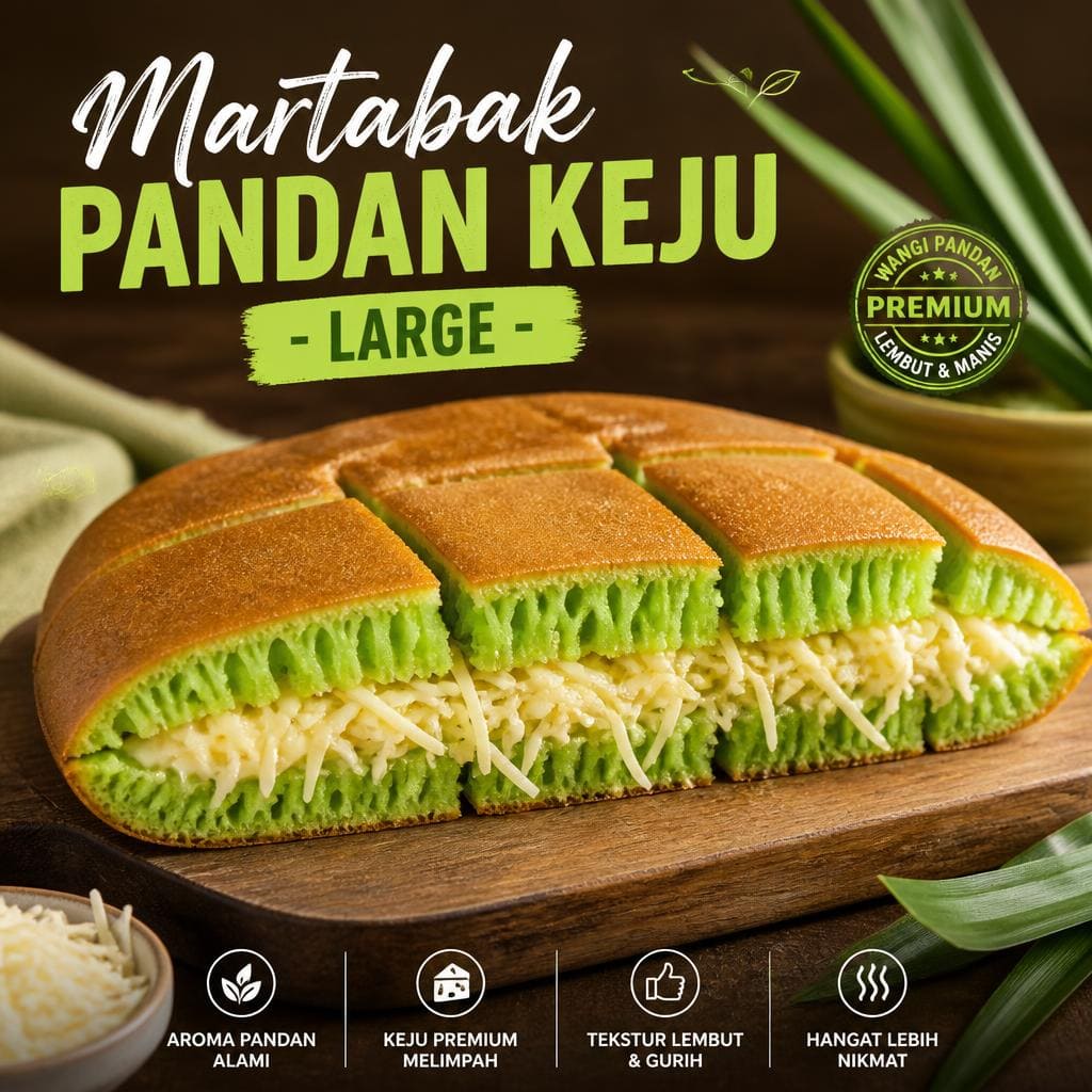 Pandan Keju Large Martabak 999 Asli Bandung